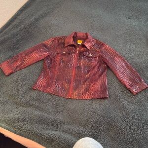 Women's Ruby Rd. Leather like jacket. EUC. Size 10.